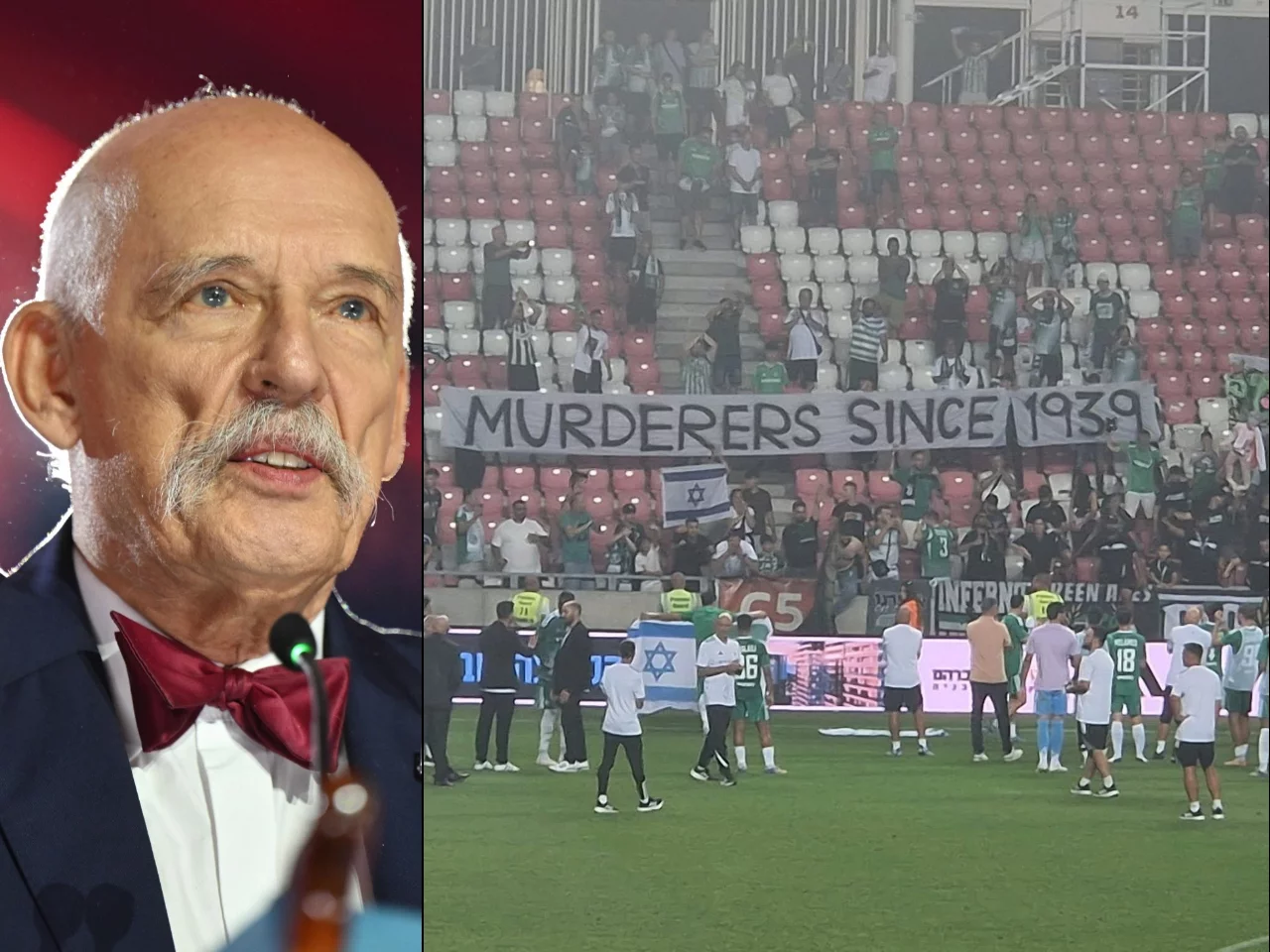 Haniebny baner i ekscesy z polską flagą. Gapcio, Warzecha i Fritz mocno komentują