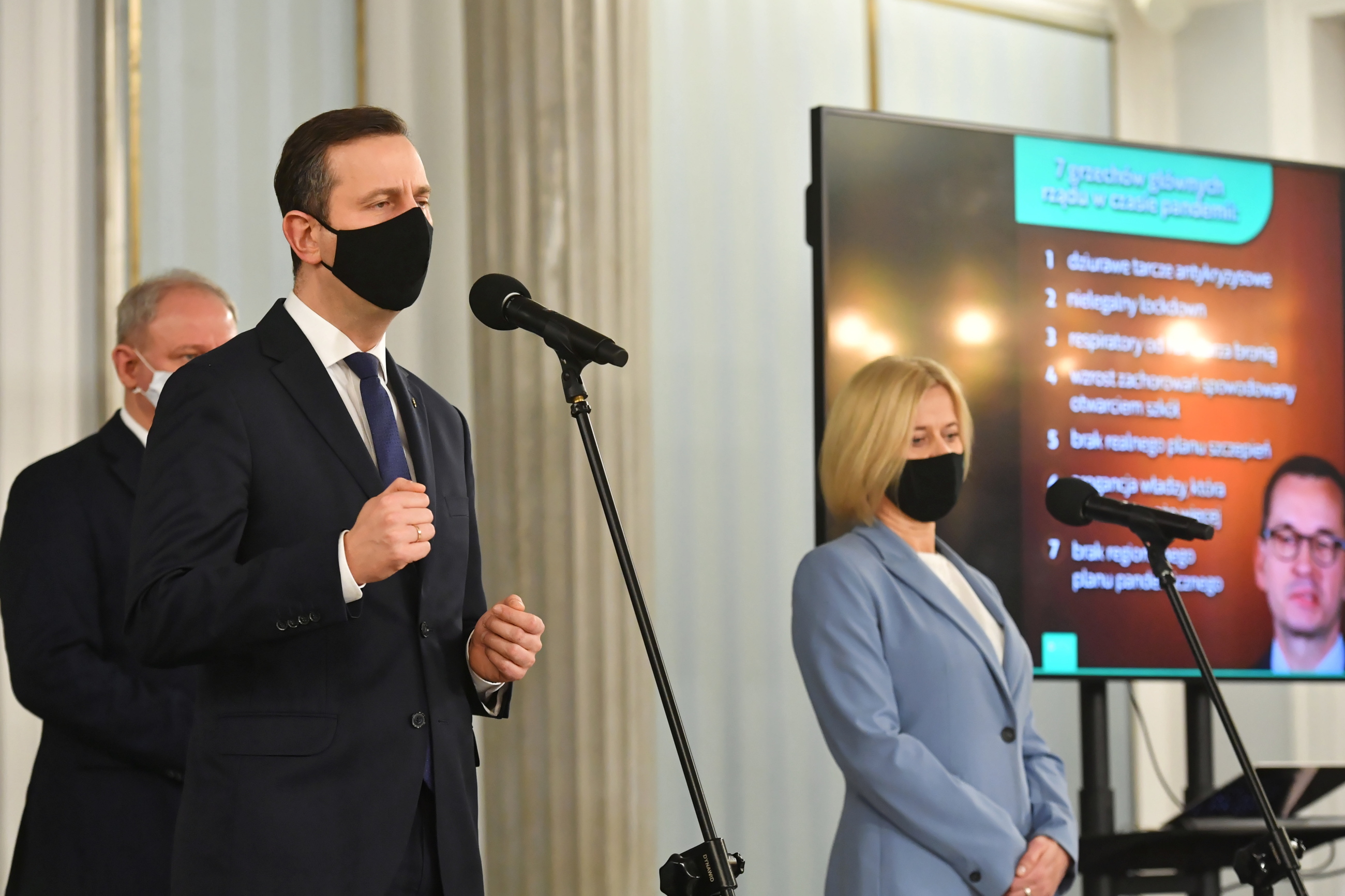 Władysław Kosiniak-Kamysz podczas konferencji prasowej w Sejmie w Warszawie