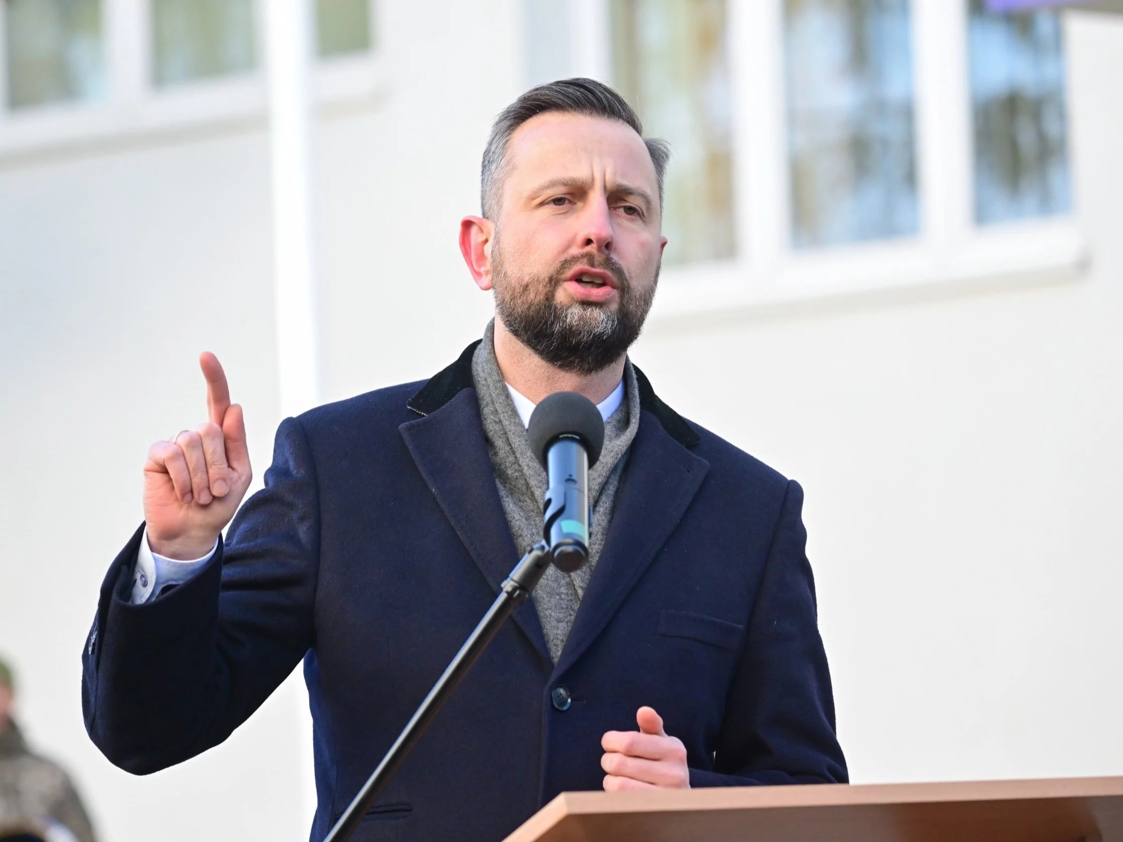 Wicepremier, minister obrony narodowej Władysław Kosiniak-Kamysz podczas otwarcia Centrum Analiz, Szkolenia i Edukacji NATO-Ukraina