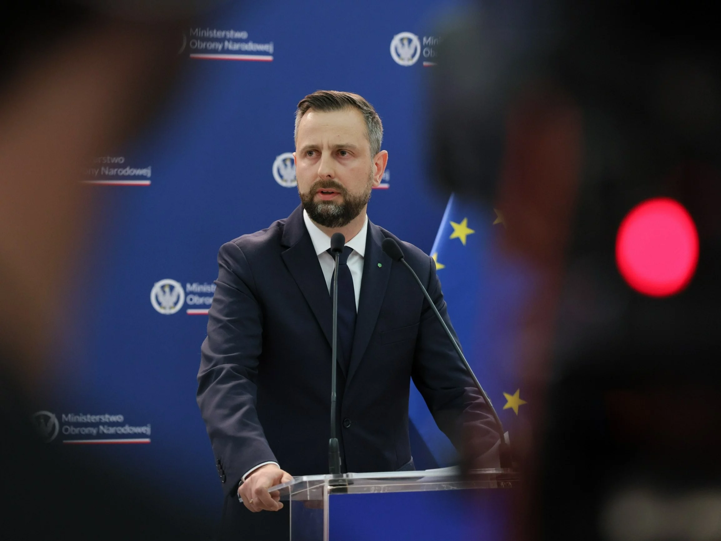 Wicepremier, szef MON Władysław Kosiniak-Kamysz podczas konferencji prasowej w siedzibie Ministerstwa Obrony Narodowej w Warszawie