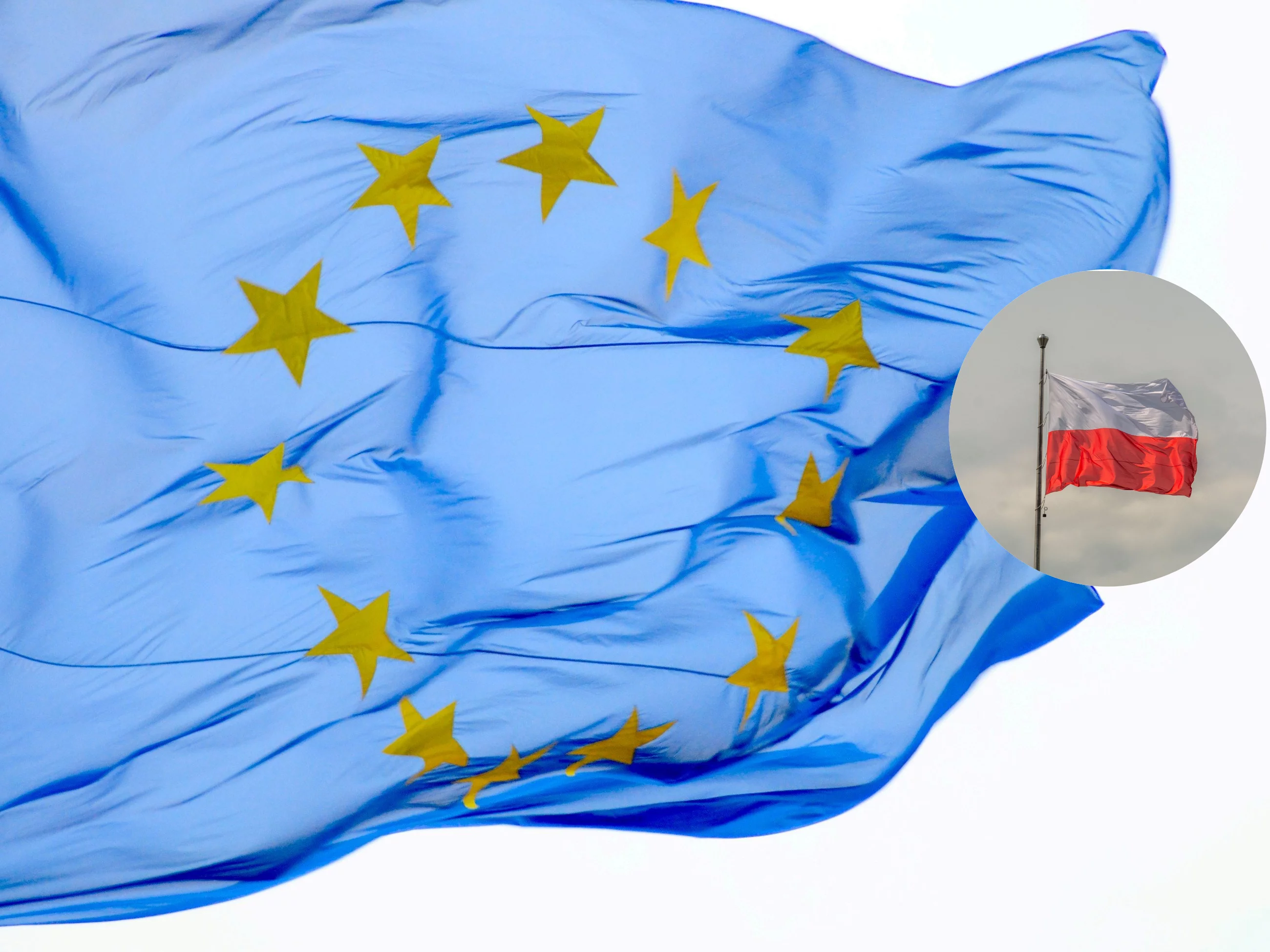 Flaga UE, flaga Polski