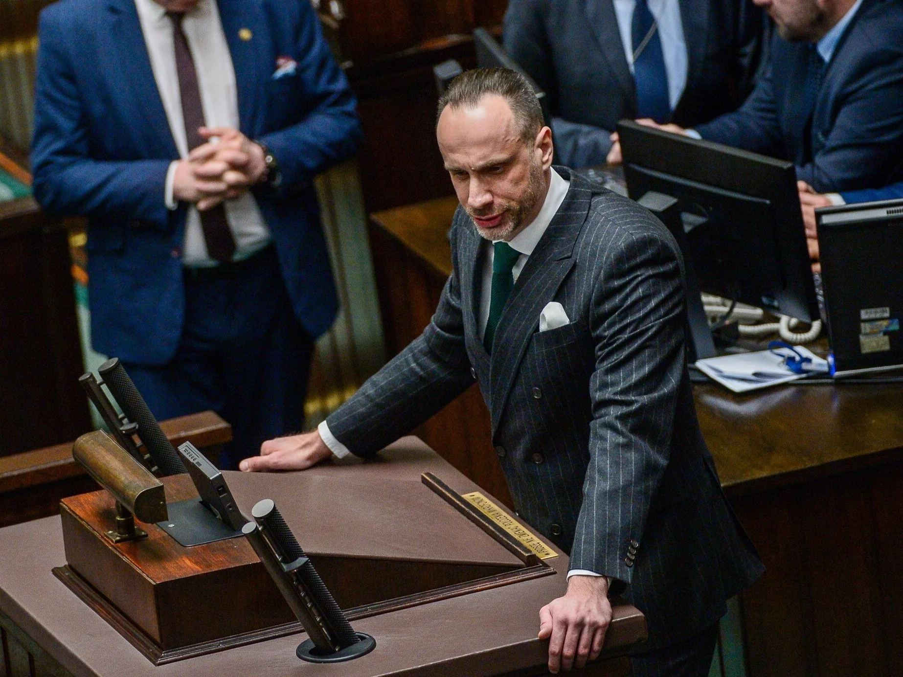 Poseł Suwerennej Polski (Klub PiS ) Janusz Kowalski w Sejmie