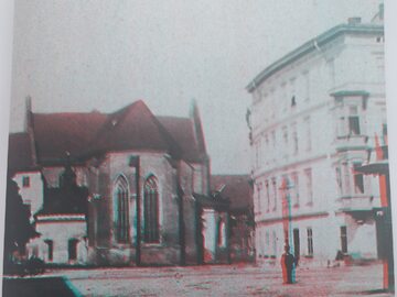 Kraków, pl. Wszystkich Świętych na fotografii stereoskopowej, aut. Walery Maliszewski