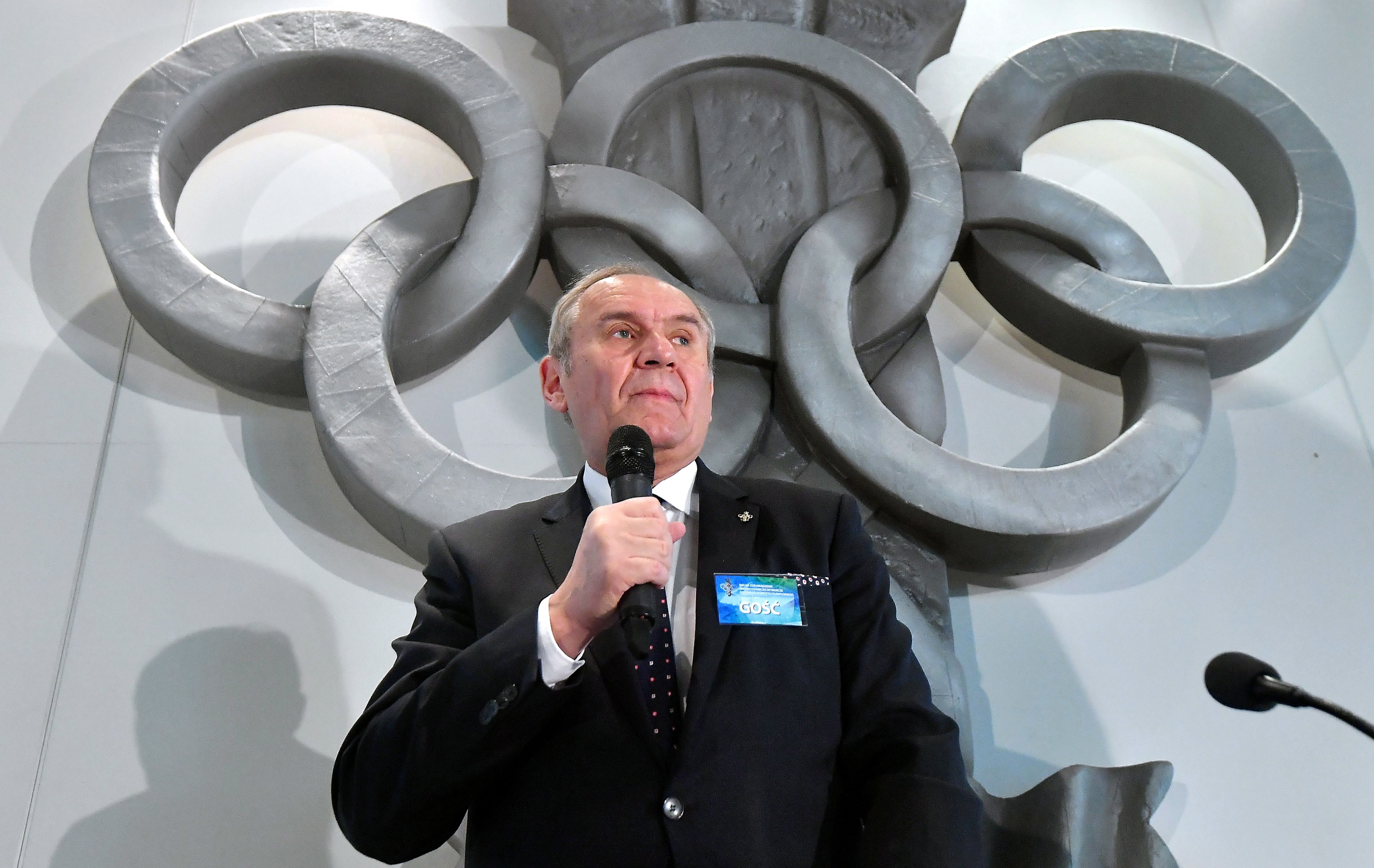 Prezes Polskiego Komitetu Olimpijskiego Andrzej Kraśnicki podczas Walnego Zgromadzenia Sprawozdawczo-Wyborczego PKOl w Warszawie