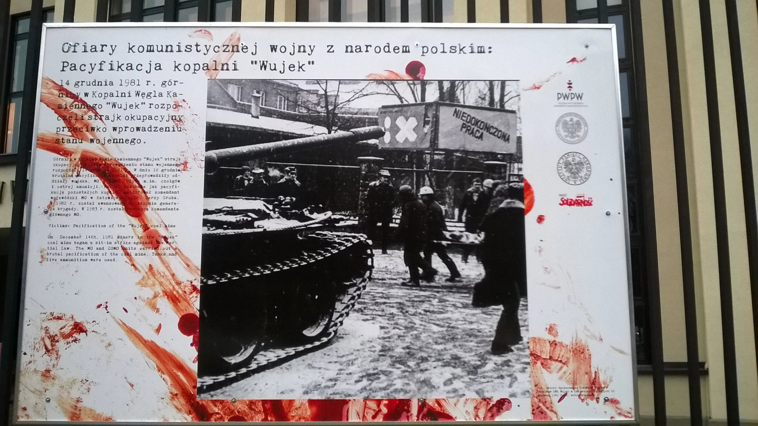 Pacyfikacja kopalni "Wujek" na wystawie PWPW