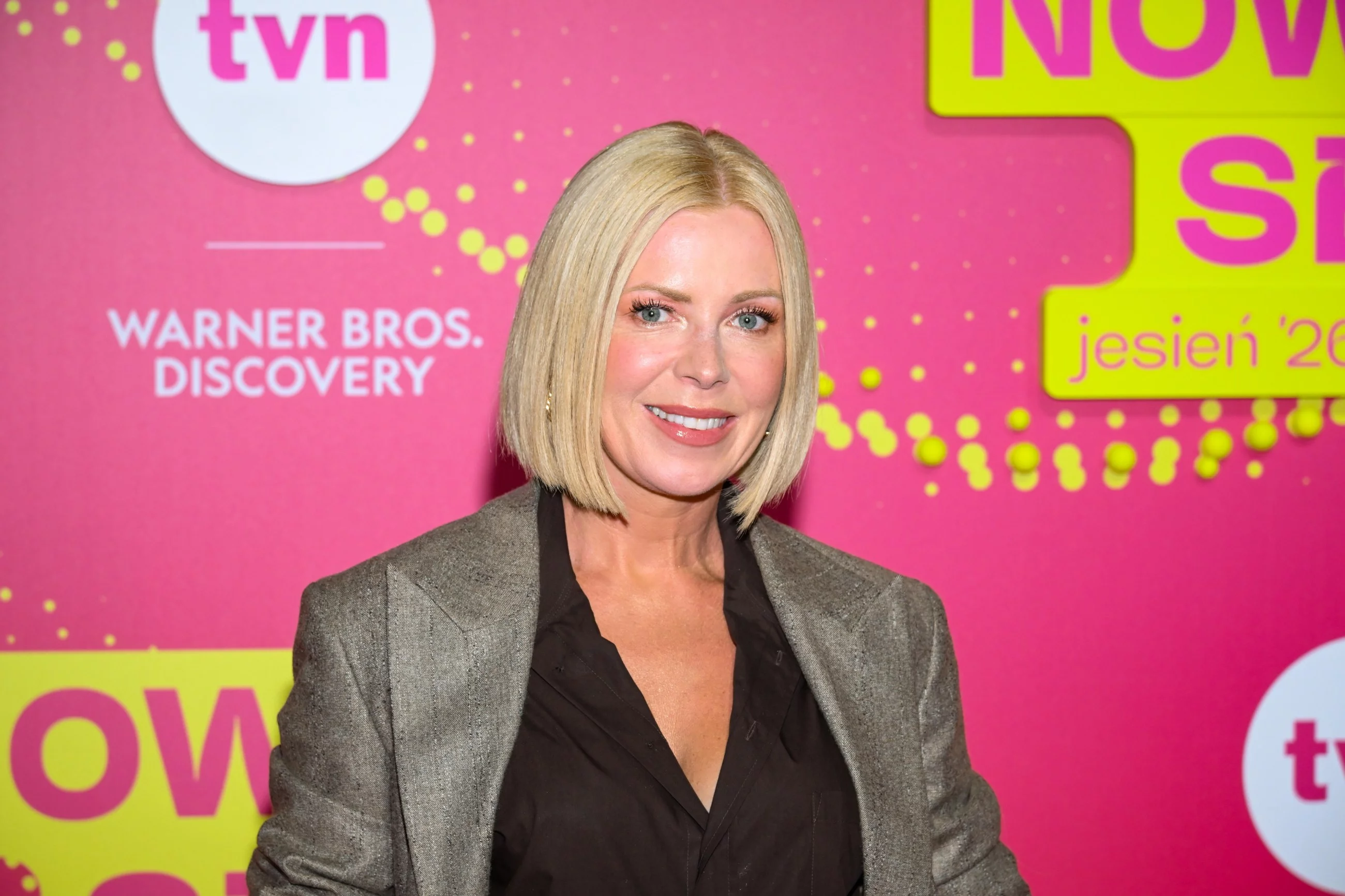 Dziennikarka Joanna Kryńska na prezentacji ramówki TVN