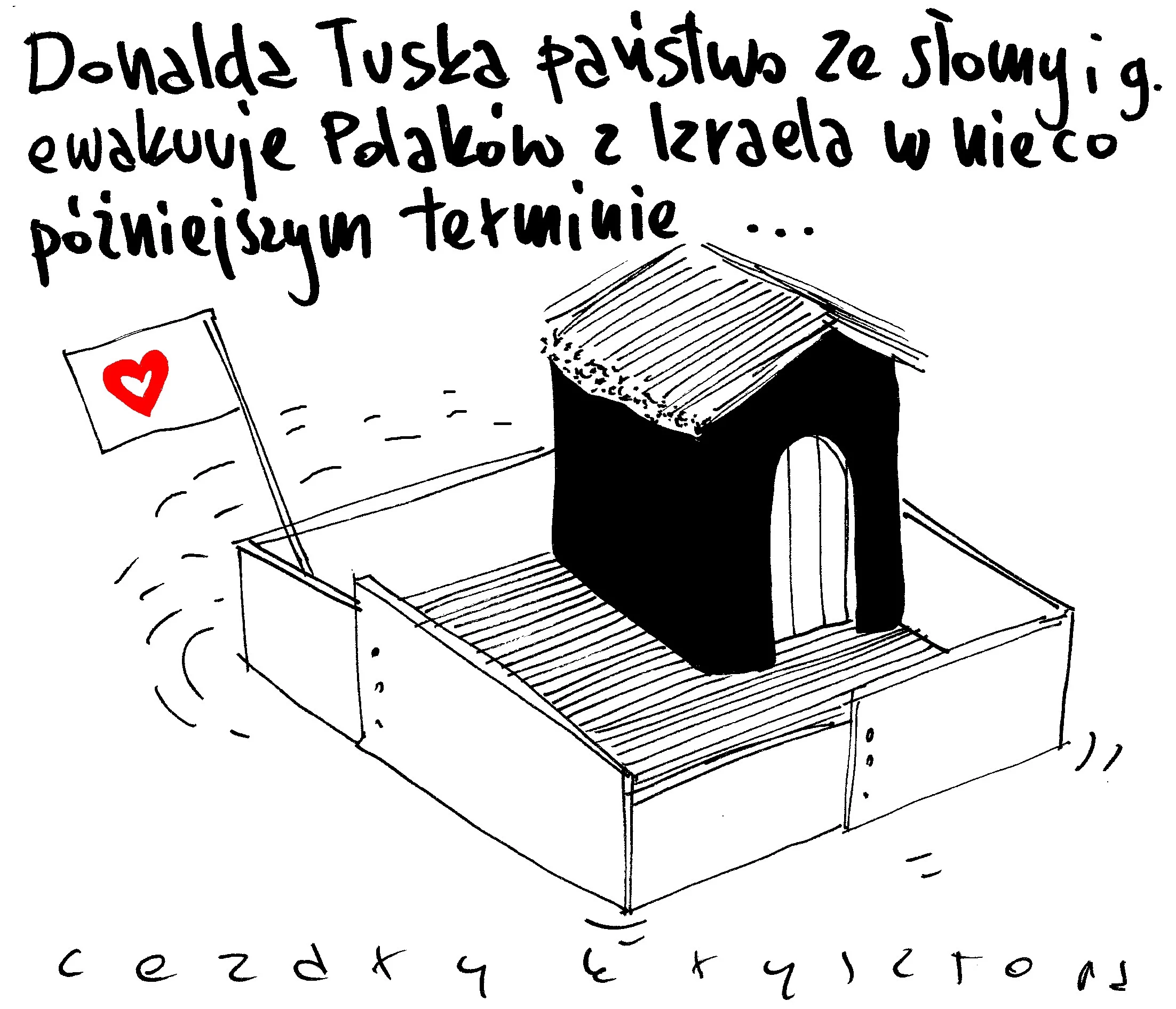 Rysunek Cezarego Krysztopy