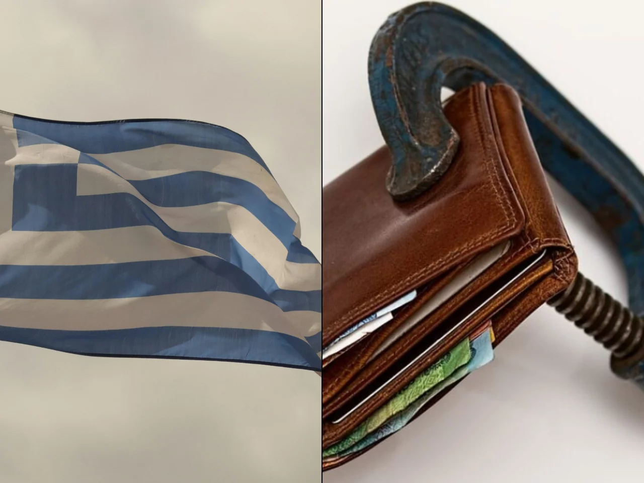 Flaga Grecja, portfel