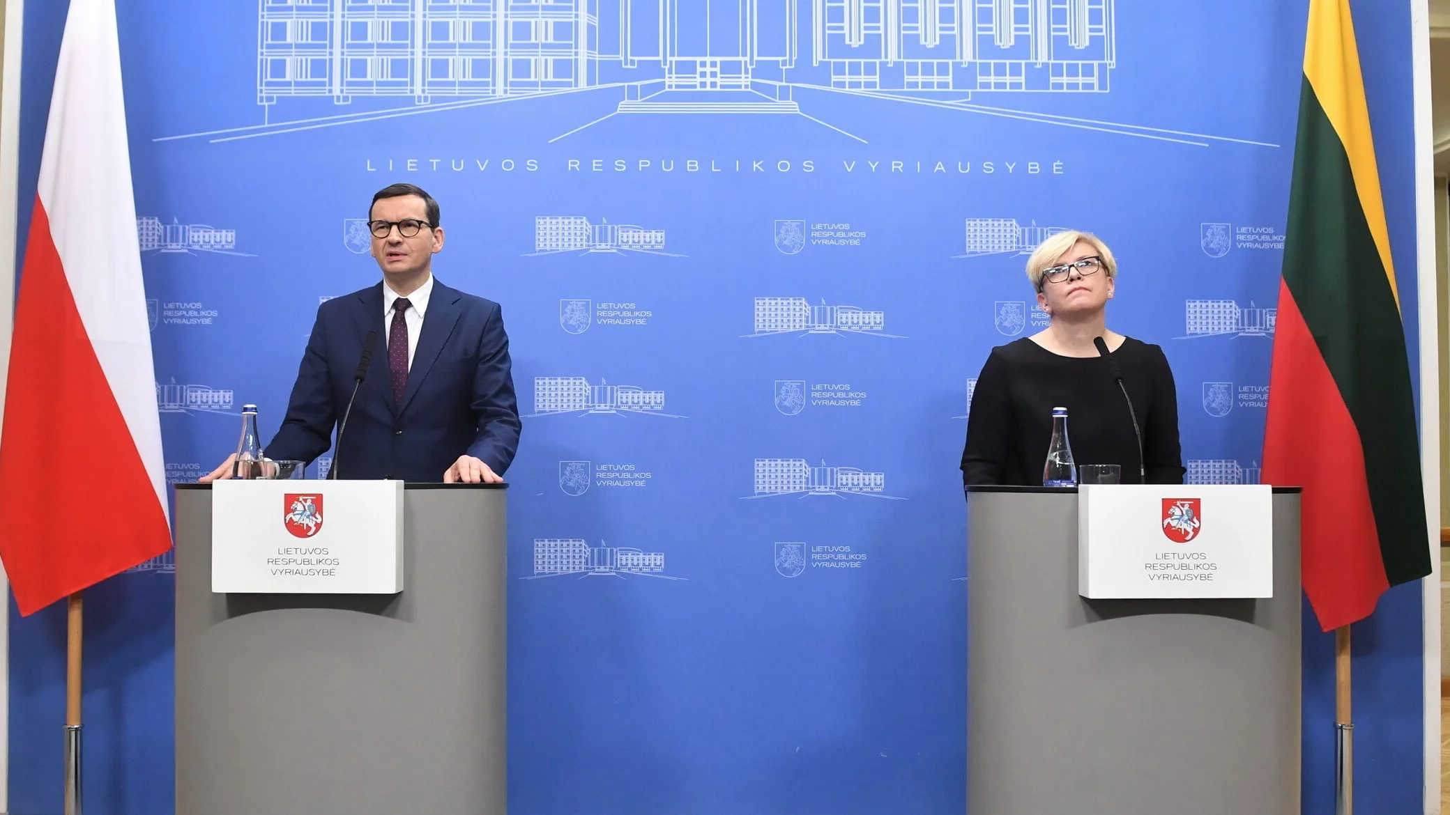 Premier Mateusz Morawiecki i premier Litwy Ingrida Simonyte