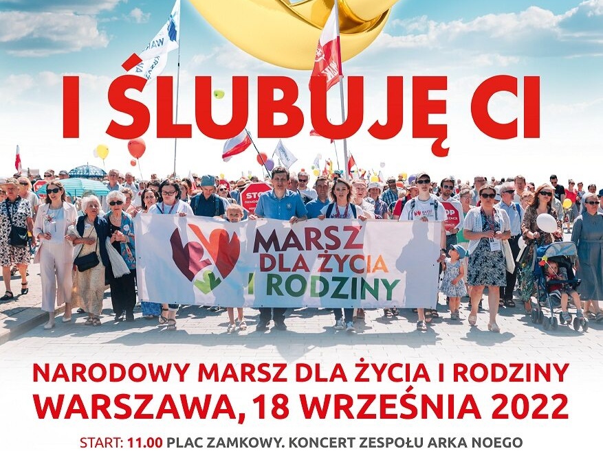 „I ślubuję Ci” oficjalny plakat Narodowego Marszu dla Życia i Rodziny