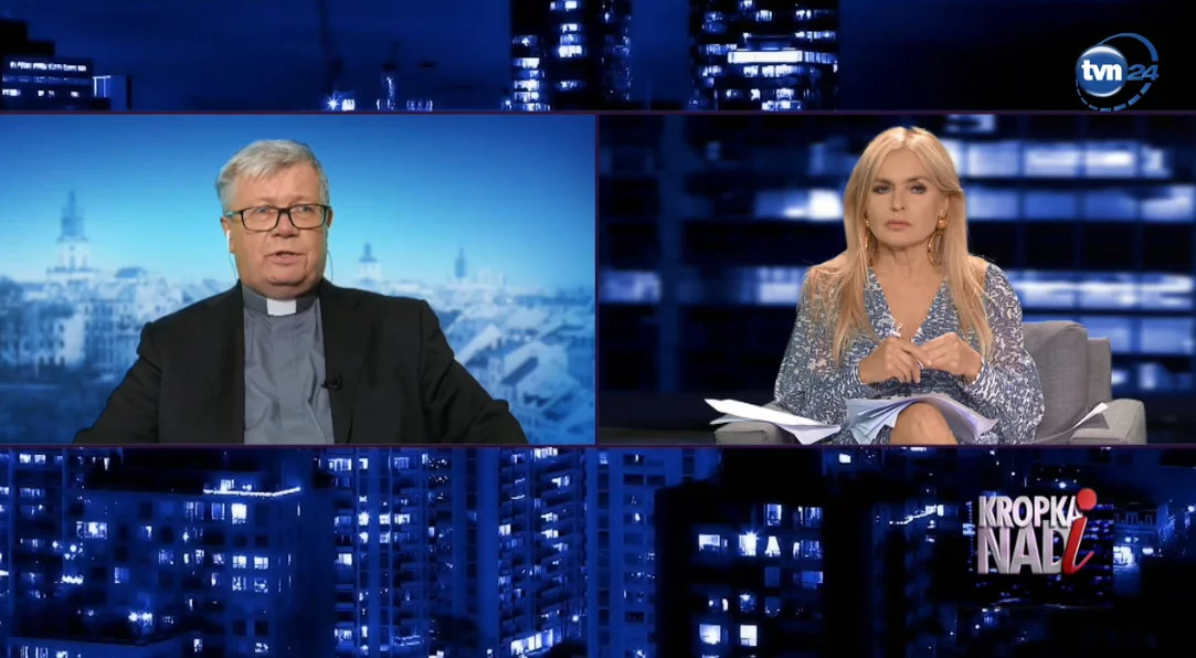 Ksiądz Alfred Wierzbicki, teolog i etyk z Katedry Etyki Katolickiego Uniwersytetu Lubelskiego, w programie "Kropka nad i".