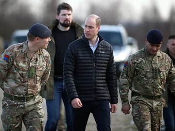 Książę William podczas wizyty w bazie wojskowej w Jasionce pod Rzeszowem