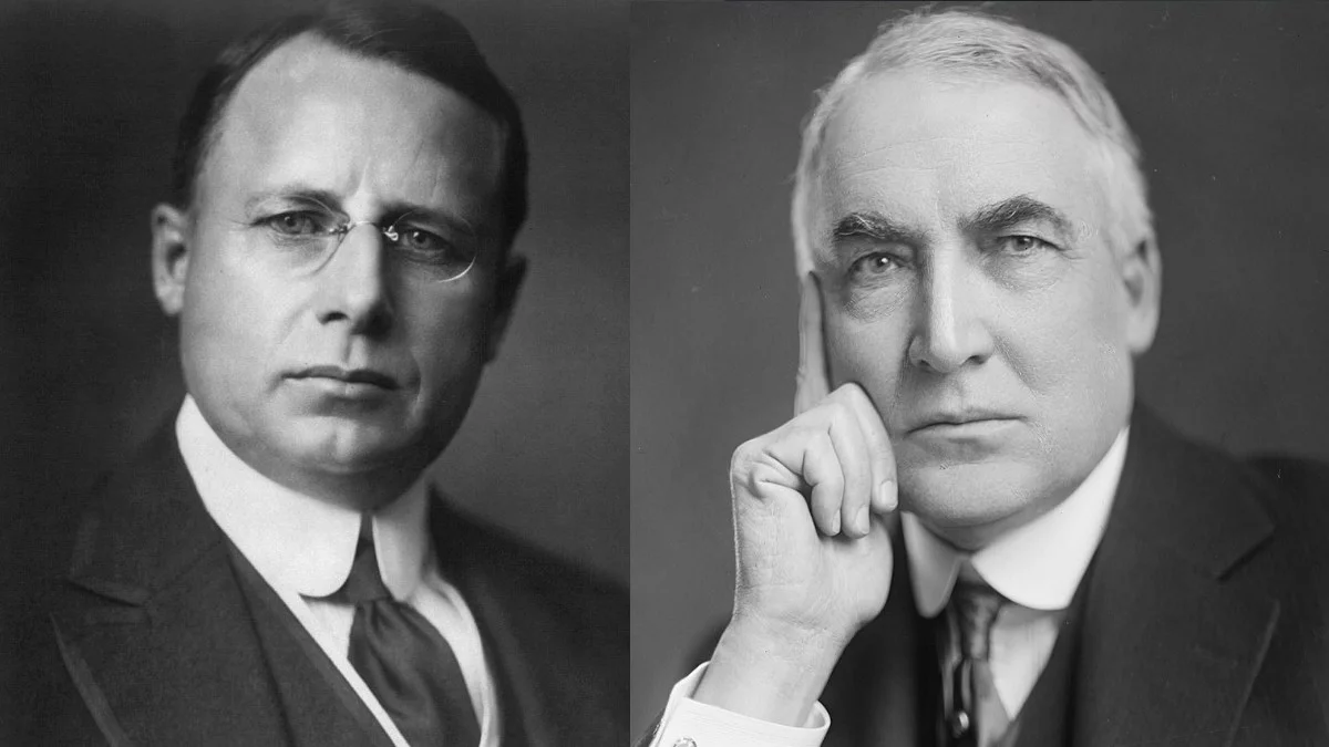 James M. Cox (L) Warren Gamaliel Harding (P)