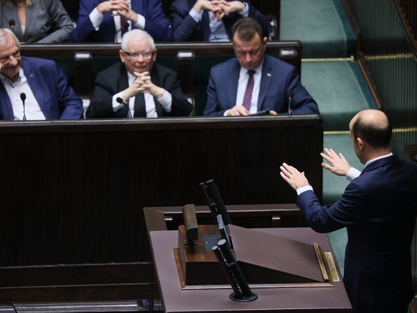 Mariusz Błaszczak, Jarosław Kaczyński, Ryszard Terlecki i Borys Budka