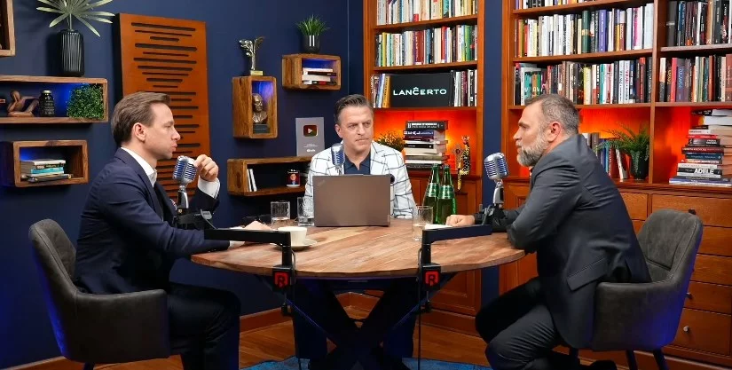 Krzysztof Bosak i Jacek Bartosiak w programie Bogdana Rymanowskiego Rymanowski Live
