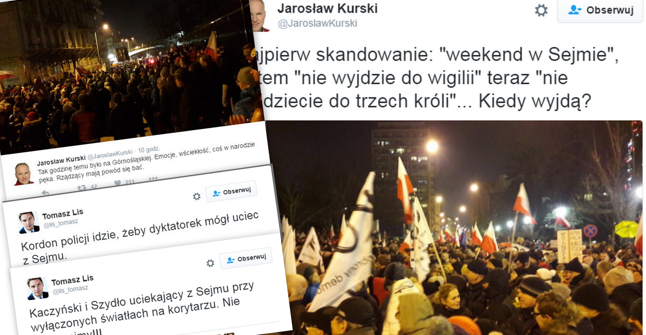 Protest przed Sejmem