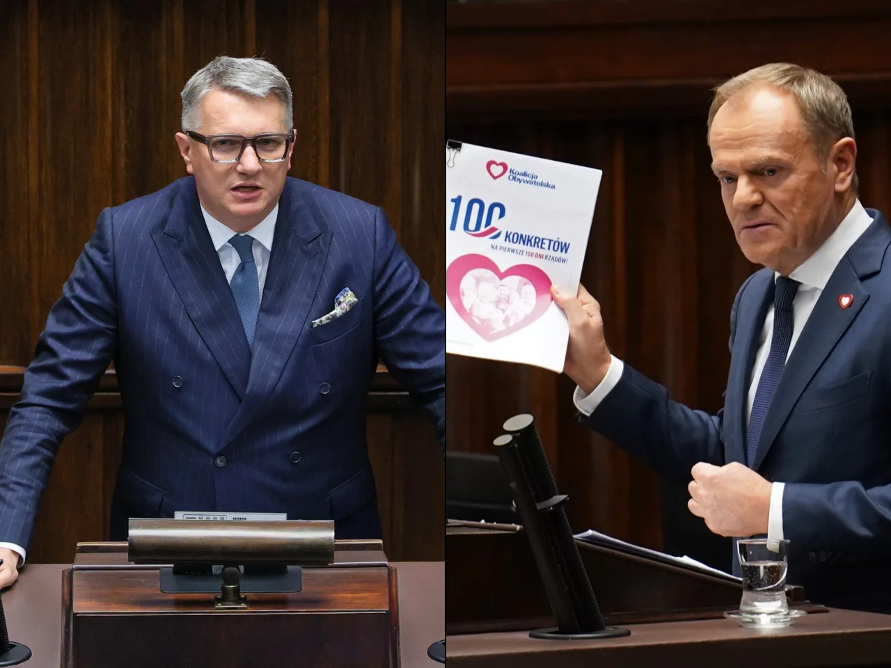 Poseł Przemysław Wipler / premier Donald Tusk