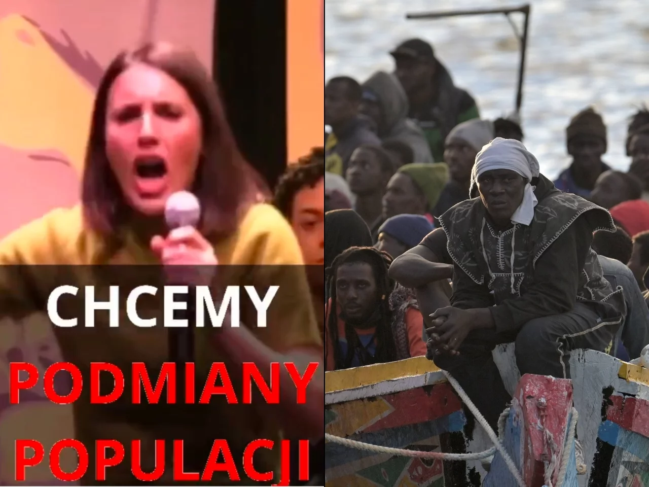 Irene Montero / Nielegalni imigranci płyną do Europy