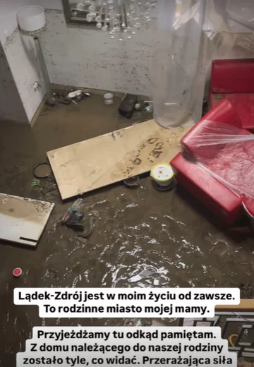 Lądek-Zdrój. Dziennikarz TVN24 pokazał dom zalany przez powódź