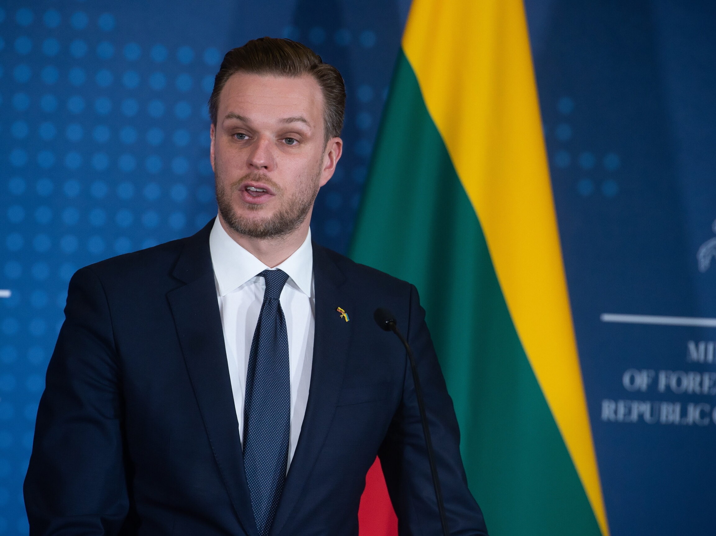 Gabrielius Landsbergis, minister spraw zagranicznych Litwy