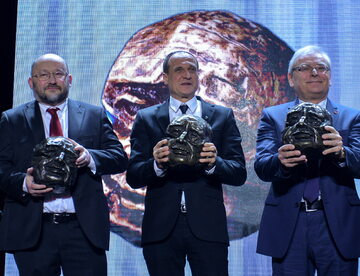 Laureaci Nagrody Kisiela 2016: Paweł Jabłoński, Paweł Kukiz i Andrzej Zarajczyk