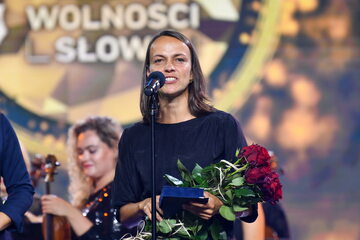 Laureatka Medalu w kategorii Obywatel/Obywatelka, nauczycielka i aktywistka Katarzyna Wappa.