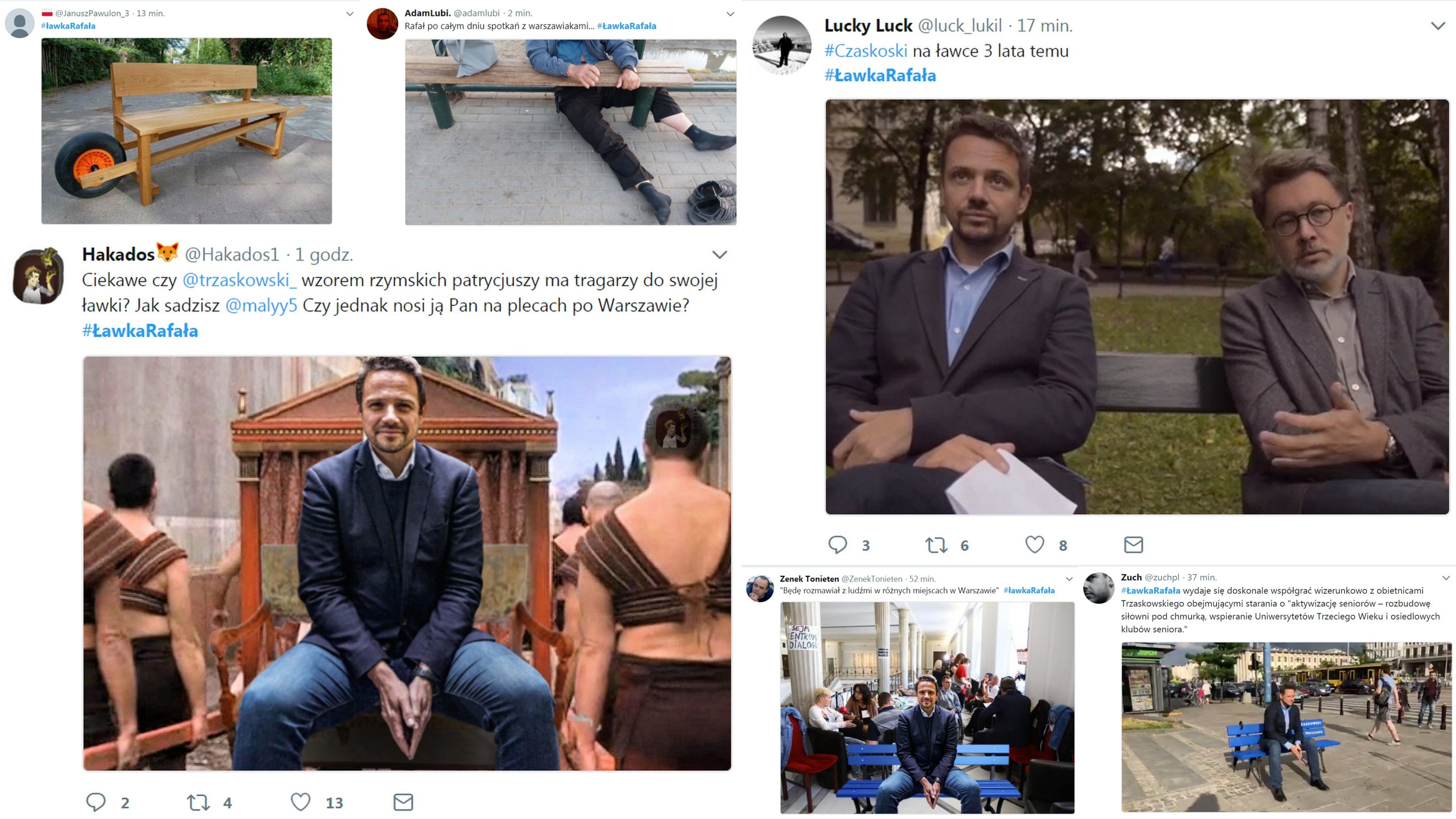 #ławkaRafała, czyli internauci żartują z kampanii Trzaskowskiego