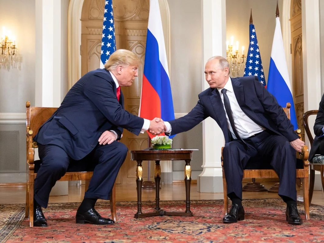 Donald Trump i Władimir Putin podczas spotkania w 2018 roku