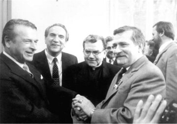 Lech Wałęsa i Czesław Kiszczak