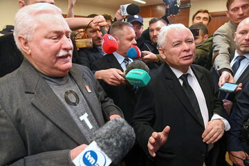Lech Wałęsa i Jarosław Kaczyński w sądzie
