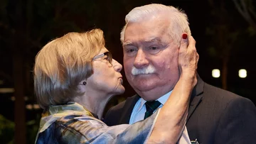 Lech Wałęsa z żoną Danutą