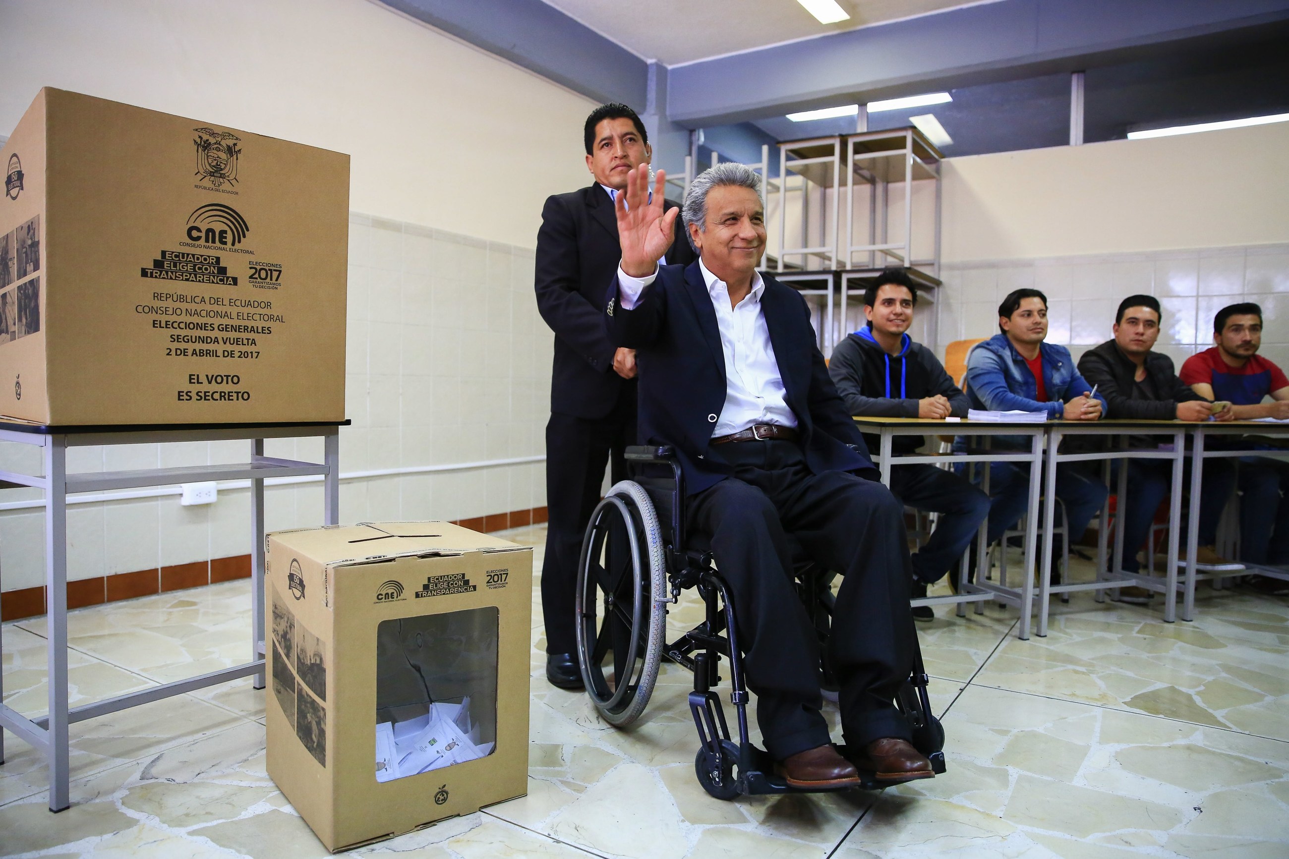 Lenin Moreno - zwycięzca wyborów prezydenckich w Ekwadorze