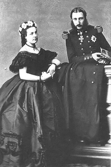 Leopold II z małżonką, Marią Henriettą