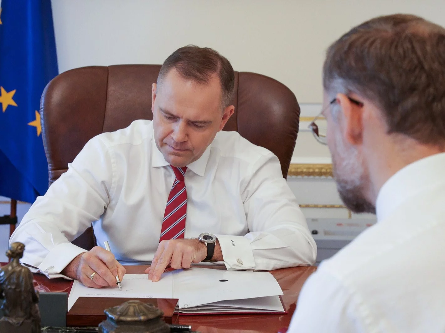 Prezydent Karol Nawrocki i szef KPRP Zbigniew Bogucki