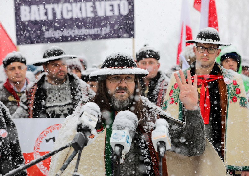 Lider aktywistów Góralskiego Veta Sebastian Pitoń