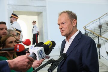 Lider PO Donald Tusk w Sejmie