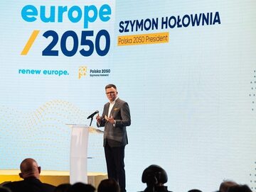 Lider Polski 2050 Szymon Hołownia podczas Kongresu Europa 2050