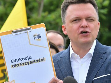 Lider ugrupowania Polska 2050 Szymon Hołownia