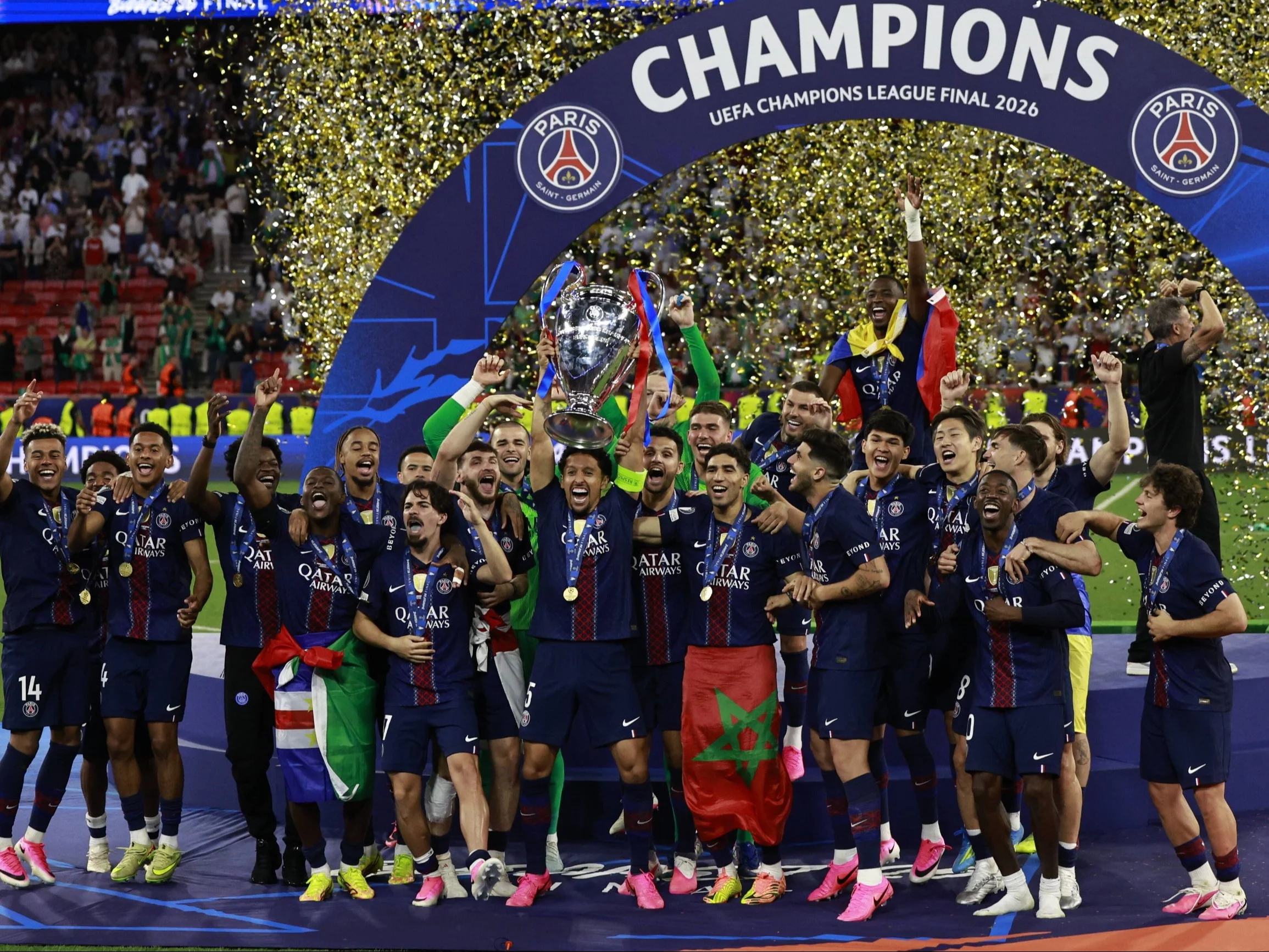 PSG triumfuje po wygranej Ligi Mistrzów 2026