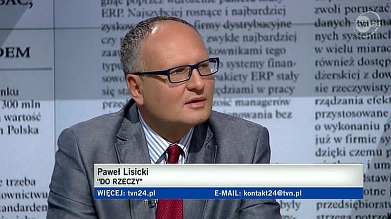 Redaktor Paweł Lisicki w studiu "Loży Prasowej"