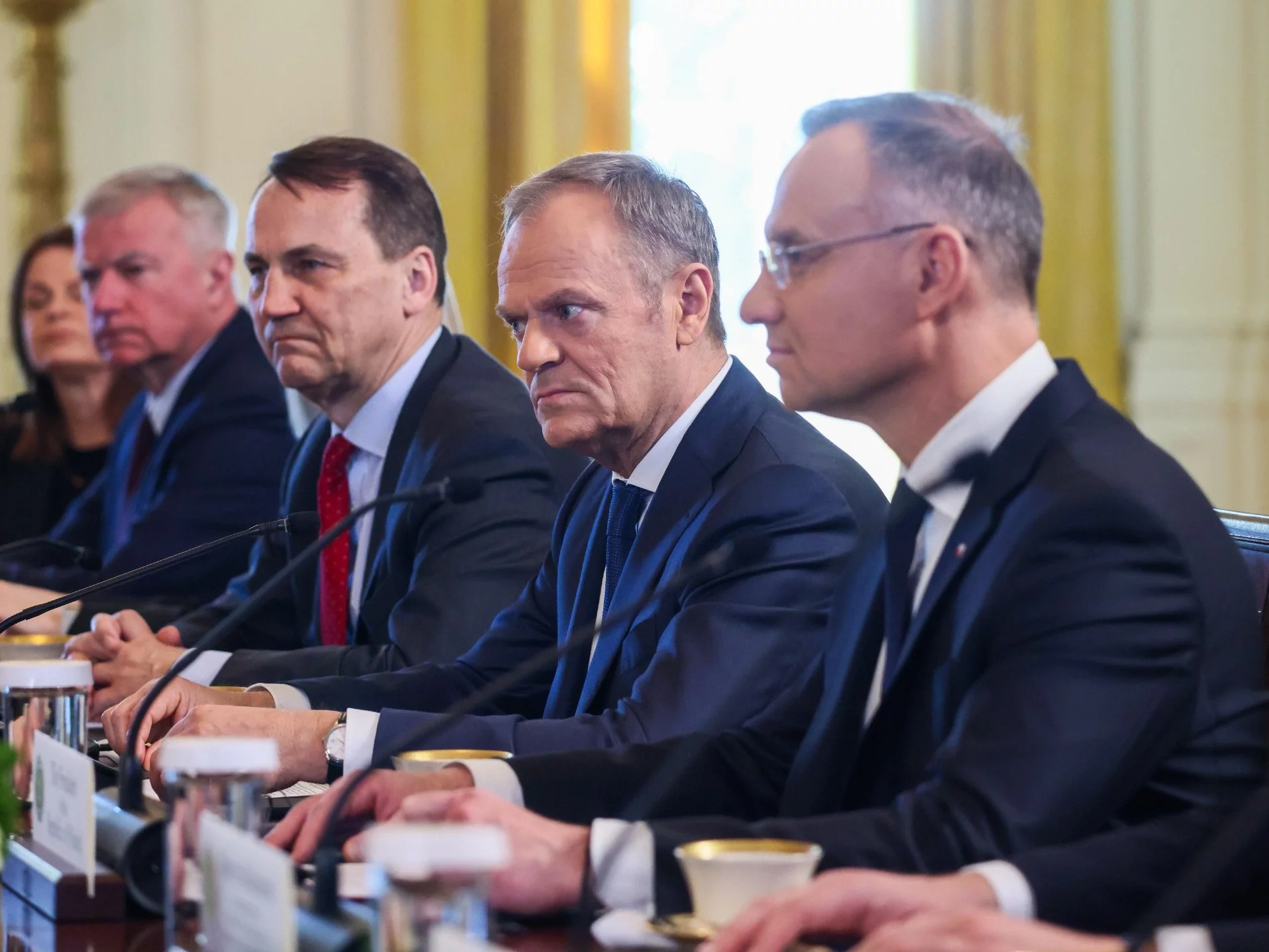 Od lewej: Paweł Graś, Radosław Sikorski, Donald Tusk i Andrzej Duda