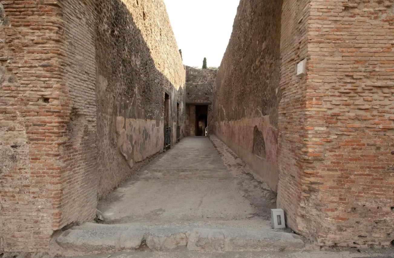Pompeje, budynki w dzielnicy teatralnej