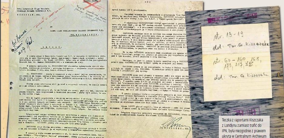 Teczka z raportami Kiszczaka z Londynu