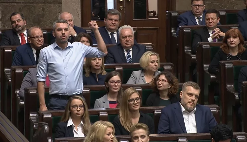 Poseł Maciej Konieczny w Sejmie