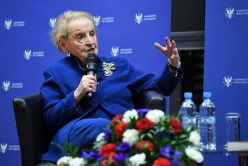 Madeleine Albright na Uniwersytecie Warszawskim