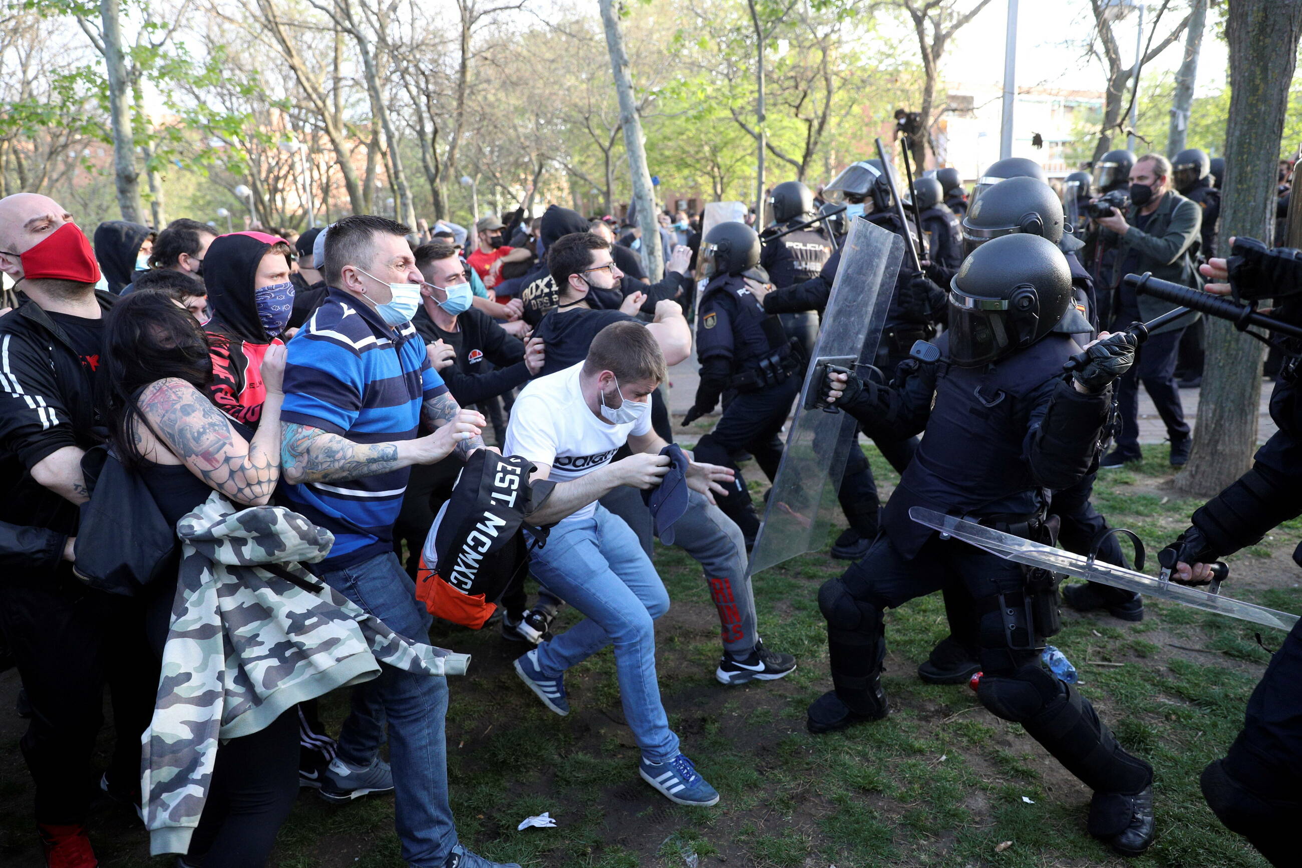 Starcia z policją w Madrycie