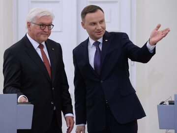 Maj 2017. Andrzej Duda i Frank-Walter Steinmeier podczas spotkania w Warszawie