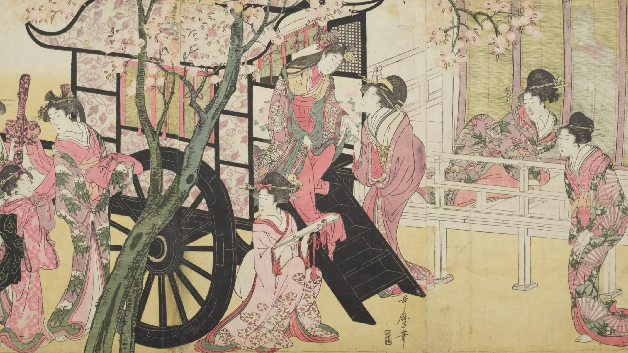 Kitagawa Utamaro, „Księżniczka wysiadająca z powozu”