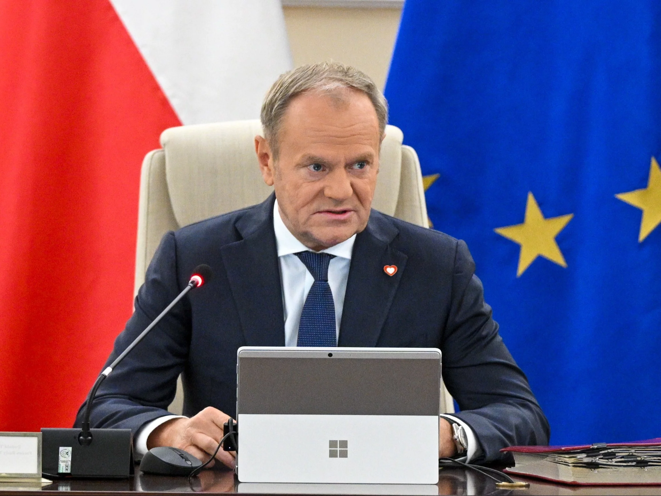 Premier Donald Tusk na posiedzeniu rządu w Kancelarii Prezesa Rady Ministrów