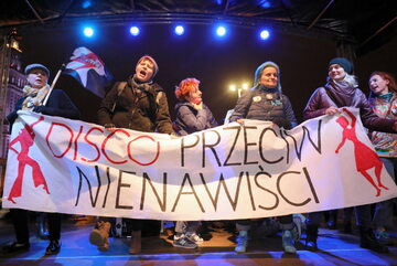 Manifestacja "DISCO Przeciw Nienawiści", zorganizowana przez Warszawski Strajk Kobiet